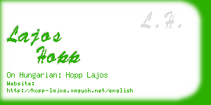 lajos hopp business card